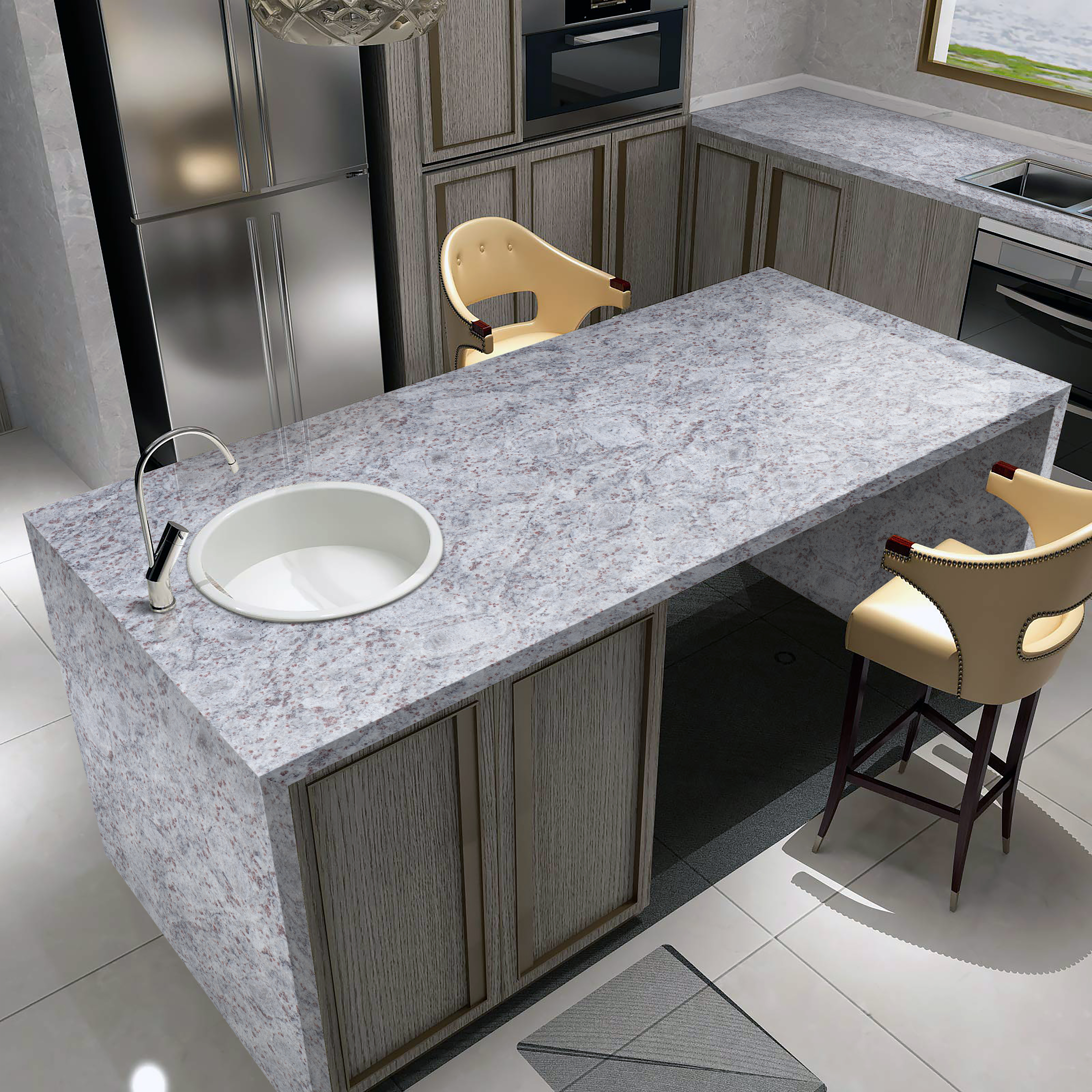 Indian Granite Slabs Export — Black Galaxy, Tan Brown, Emerald Green